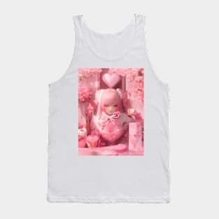 Beautiful anime girl on valentine's day Tank Top